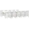 Image de vidaXL Salon de jardin 11 pcs blanc et taupe rotin synthétique