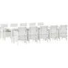 Image de vidaXL Salon de jardin 11 pcs blanc et gris clair rotin et polyester