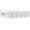 Image de vidaXL Ensemble de jardin 11 pcs blanc Poly rotin et aluminium