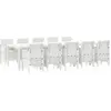 Image de vidaXL Salon de jardin avec coussins 11 pcs Blanc Poly-Rotin et acier