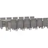 Image de vidaXL Salon de jardin 13 pcs gris clair Polt rotin