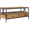 Image de vidaXL Table basse avec tiroir Vieux bois 100 x 51 x 45 cm Bois composite