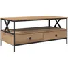 Image de vidaXL Table basse artisanale en chêne 100 x 51 x 45 cm Bois composite