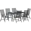 Image de vidaXL Ensemble de jardin 7 pcs Anthracite Acier revêtu par poudre