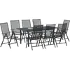 Image de vidaXL Ensemble de jardin 9 pcs Anthracite Acier revêtu par poudre