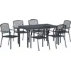 Image de vidaXL Ensemble de jardin 7 pcs Anthracite Acier revêtu par poudre