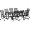 Image de vidaXL Ensemble de jardin 9 pcs Anthracite Acier