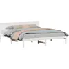 Image de vidaXL Cadre de lit blanc 200 x 200 cm pin massif