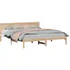 Image de vidaXL Cadre de lit brun 180 x 200 cm pin massif