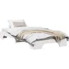 Image de vidaXL Cadre de lit blanc 75 x 190 cm Pin massif