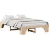 Image de vidaXL Cadre de lit Nature 135 x 190 cm Pin massif