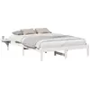 Image de vidaXL Cadre de lit blanc 160 x 200 cm Pin massif