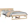 Image de vidaXL Cadre de lit avec tête de lit naturelle 140 x 190 cm Pin massif