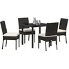 Image de vidaXL Ensemble de jardin 5 pcs noir Acier revêtu par poudre