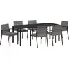 Image de vidaXL Ensemble de jardin 6 pcs Gris Acier revêtu par poudre