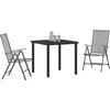 Image de vidaXL Ensemble de salle à manger de jardin 3 pièces en acier thermolaqué anthracite