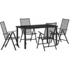 Image de vidaXL Ensemble de jardin 5 pcs Anthracite Acier revêtu par poudre