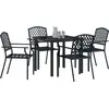 Image de vidaXL Ensemble de jardin 5 pcs Anthracite Acier revêtu par poudre