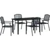 Image de vidaXL Ensemble de jardin 5 pcs Anthracite Acier revêtu par poudre