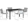 Image de vidaXL Ensemble de jardin 5 pcs blanc 140 x 70 x 73 cm