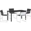 Image de vidaXL Ensemble de jardin 5 pcs blanc 140 x 70 x 73 cm