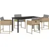 Image de vidaXL Salon de jardin avec coussins 5 pcs Beige Poly-Rattan