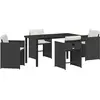 Image de vidaXL Ensemble de jardin 5 pcs noir Poly-Rattan