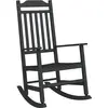 Image de vidaXL Fauteuil à bascule Noir 84 x 65 x 114 cm Résine