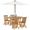 Image de vidaXL Ensemble de jardin 5 pcs brun bois massif teck