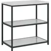 Image de vidaXL Meuble de rangement de cuisine avec étagère, argent, 90 x 50 x 92 cm, acier