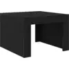 Image de vidaXL Table basse noire imitation chêne 50 x 50 x 35 cm Bois composite