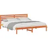 Image de vidaXL Cadre de lit brun cireux 180 x 200 cm Pin massif