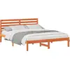 Image de vidaXL Cadre de lit brun cireux 160 x 200 cm Pin massif