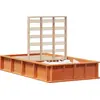 Image de vidaXL Cadre de lit brun cireux 75 x 190 cm Pin massif