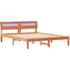 Image de vidaXL Cadre de lit brun cireux 160 x 200 cm Pin massif