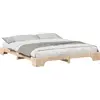 Image de vidaXL Cadre de lit Marron 180 x 210 cm Pin massif