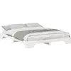 Image de vidaXL Cadre de lit blanc 160 x 220 cm Pin massif