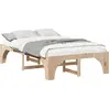 Image de vidaXL Cadre de lit Marron 140 x 190 cm Pin massif