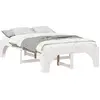Image de vidaXL Cadre de lit blanc 140 x 190 cm Pin massif