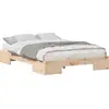 Image de vidaXL Sommier marron 140 x 190 cm
