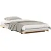 Image de vidaXL Cadre de lit Marron 75 x 190 cm Pin massif