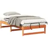 Image de vidaXL Cadre de lit Marron 90 x 200 cm Pin massif