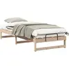 Image de vidaXL Cadre de lit Marron 100 x 220 cm Pin massif