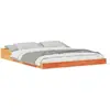 Image de vidaXL Cadre de lit brun cireux 140 x 210 cm Pin massif