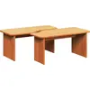 Image de Table basse 2 Pcs Wax Brown 100 X 69 X 35.5 Cm Lumarko