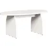 Image de Table basse blanche 80 X 40 X 35 cm en bois de pin massif Lumarko