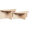 Image de Table basse 2 Pcs Naturelle 79 X 39.5 X 40 Cm Lumarko !