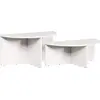Image de Table Basse 2 Pcs Blanc 79 X 39,5 X 40 Cm Bois de pin massif Lumarko !