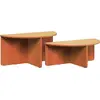 Image de Table basse 2 Pcs Wax Brown 79 X 39.5 X 40 Cm Lumarko !