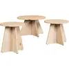 Image de Table Basse 3 Pcs Naturelle 49 X 49 X 30 Cm Lumarko
